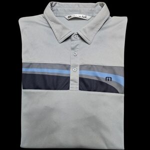 Travis Matthew Polo Golf Green Grey Men’s Sz Large